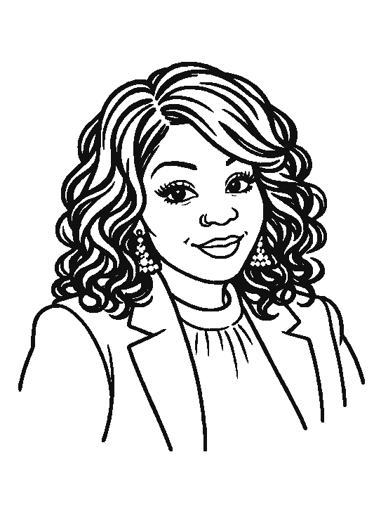 Gabrielle illustrated portrait
