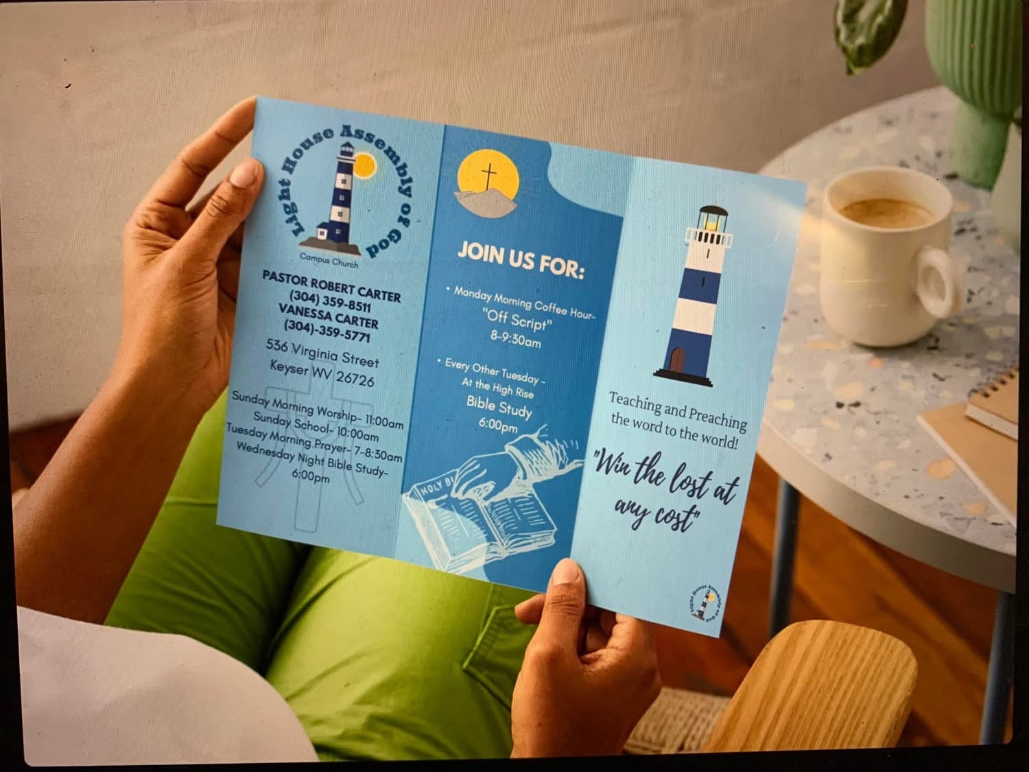 Lighthouse Assembly trifold brochure