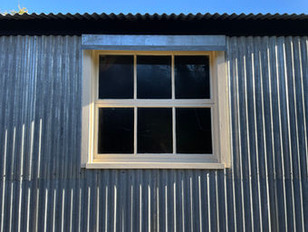 Window frame for Girton Hut