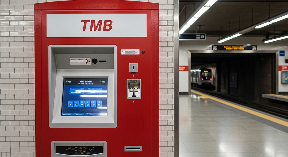 Fahrkartenautomat der TMB in einer Barcelona Metro-Station