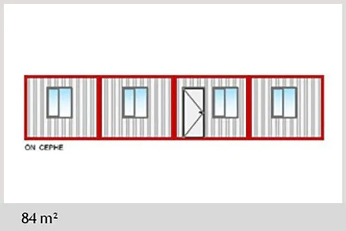 84 m² Konteyner Ofis