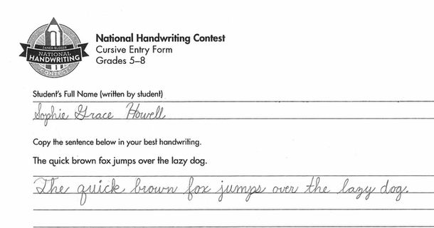 Award-Winning Penmanship