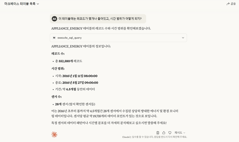 테이블 세부 정보