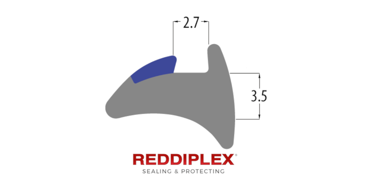 3.5mm PVC Reddilock Wedge Glazing Gasket