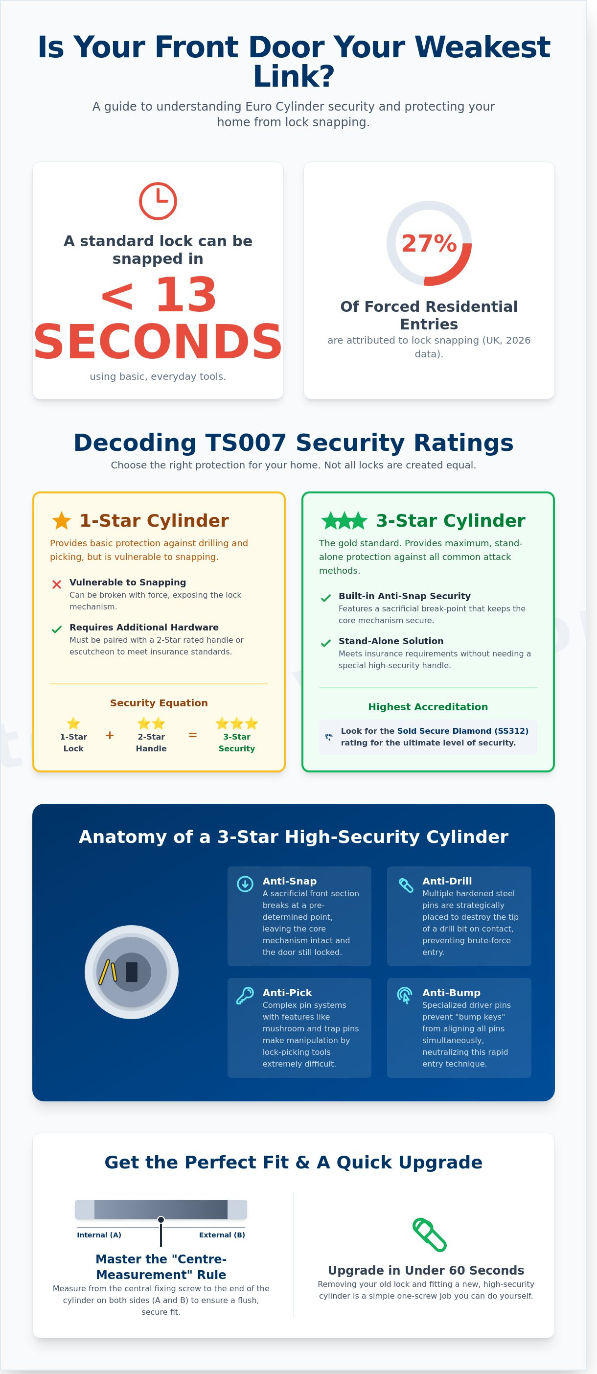 Euro cylinder locks