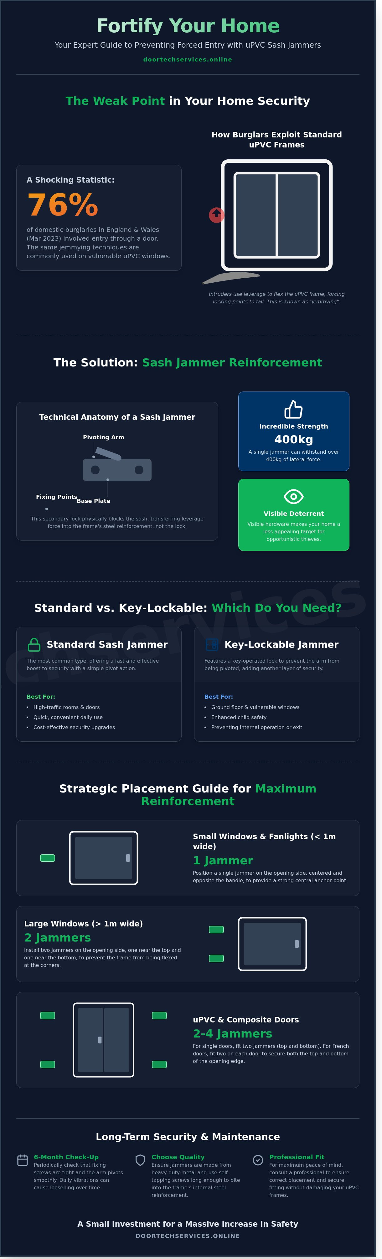 Sash jammers for upvc windows