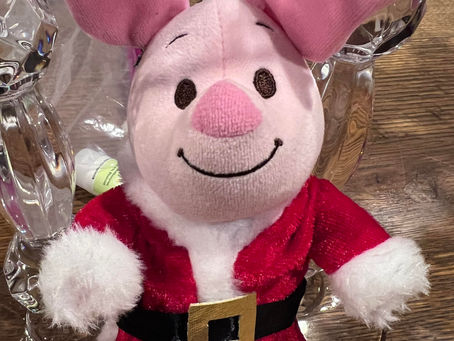 Nuimo Piglet wearing a Santa Coat