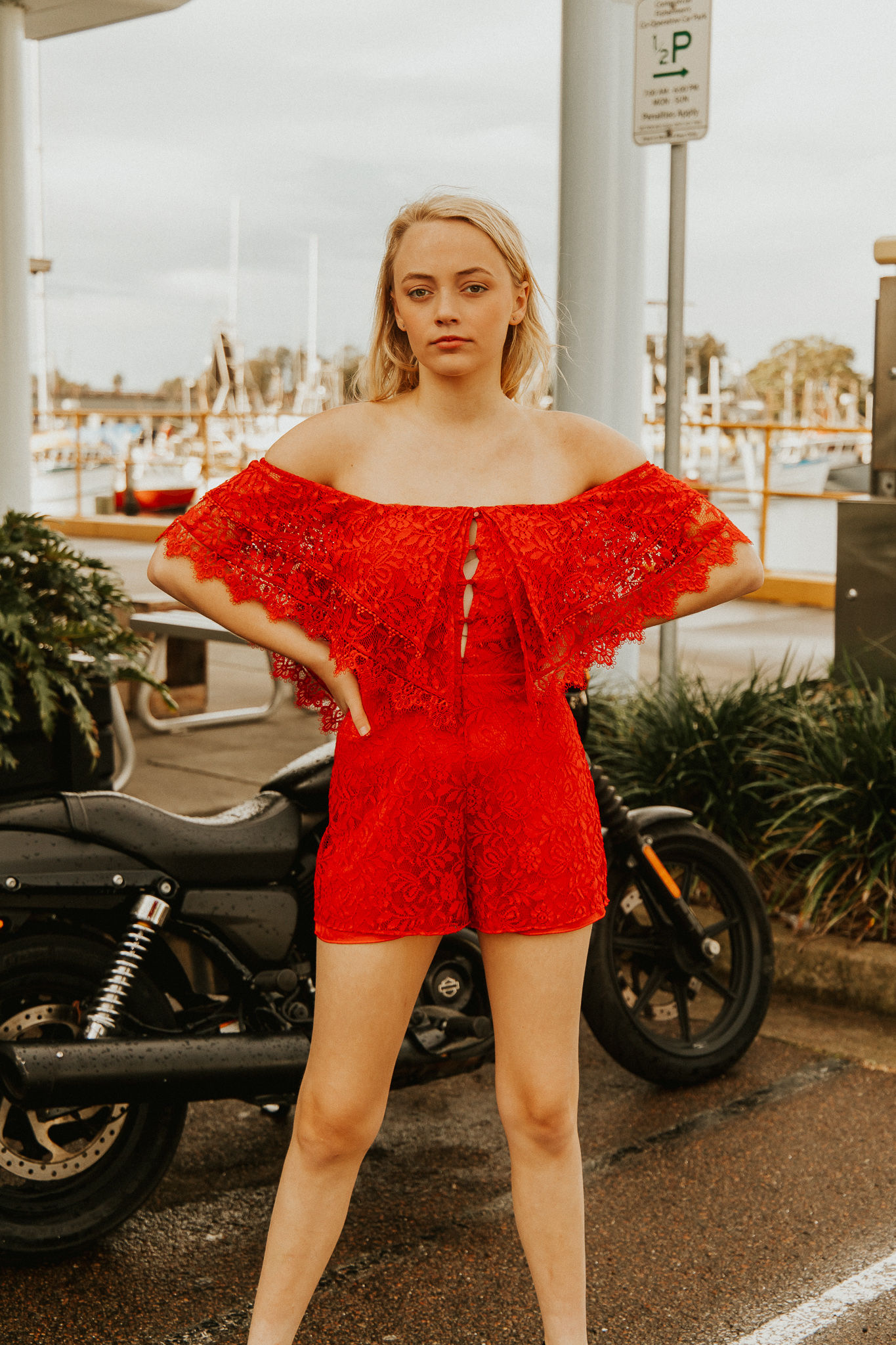 Red Corvette Playsuit