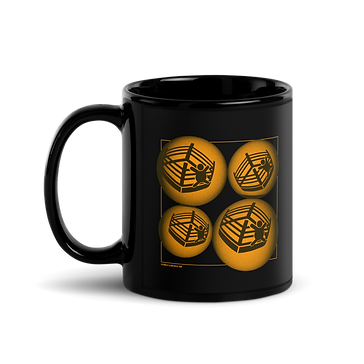Wedge Balls Black Mug