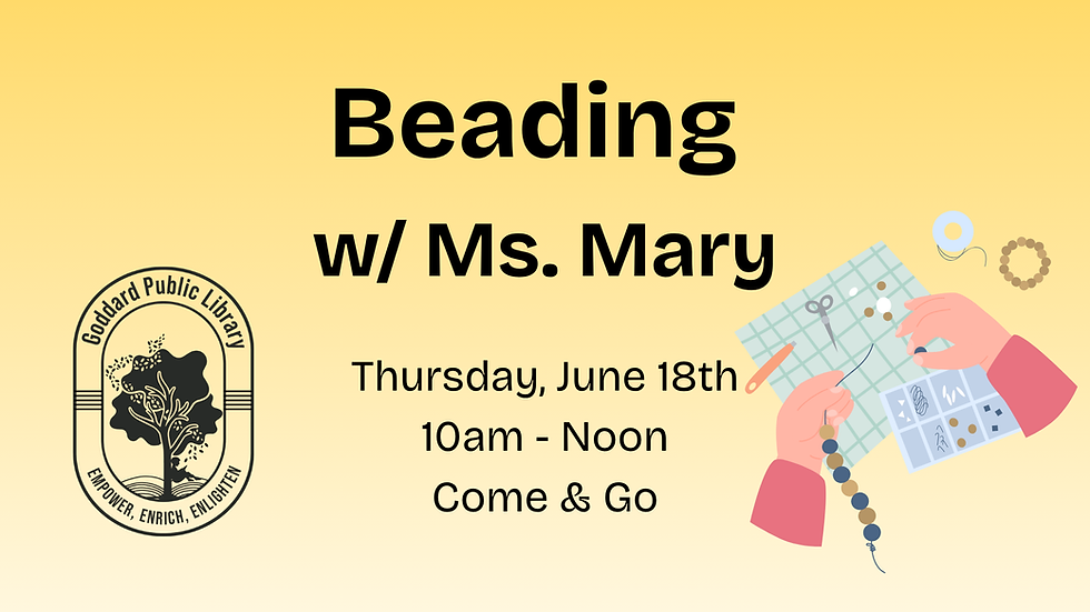 Beading w/ Ms. Mary