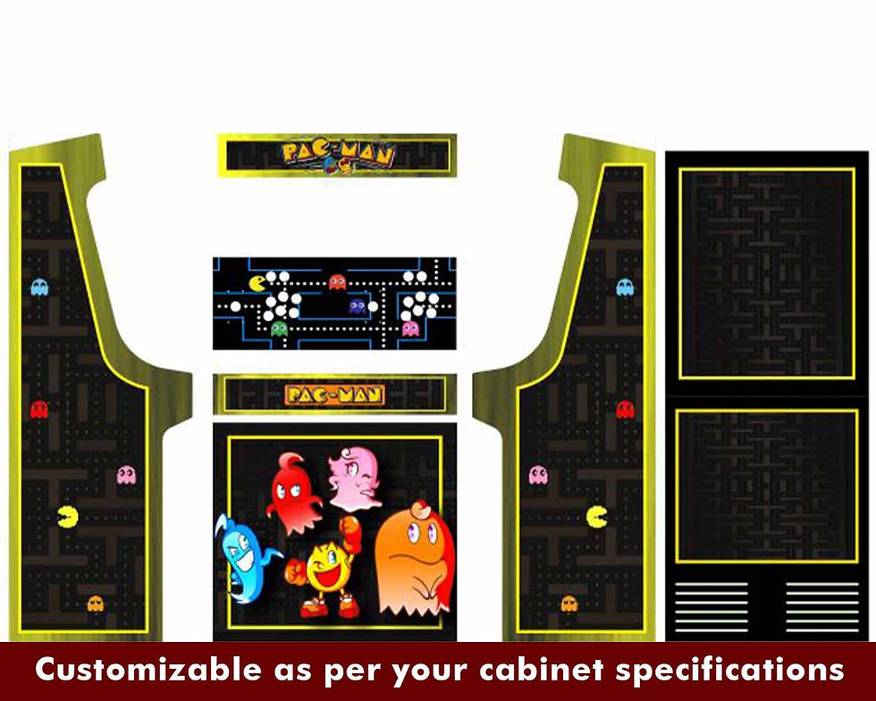 Pacman V2 Art Vinyl Arcade Graphics