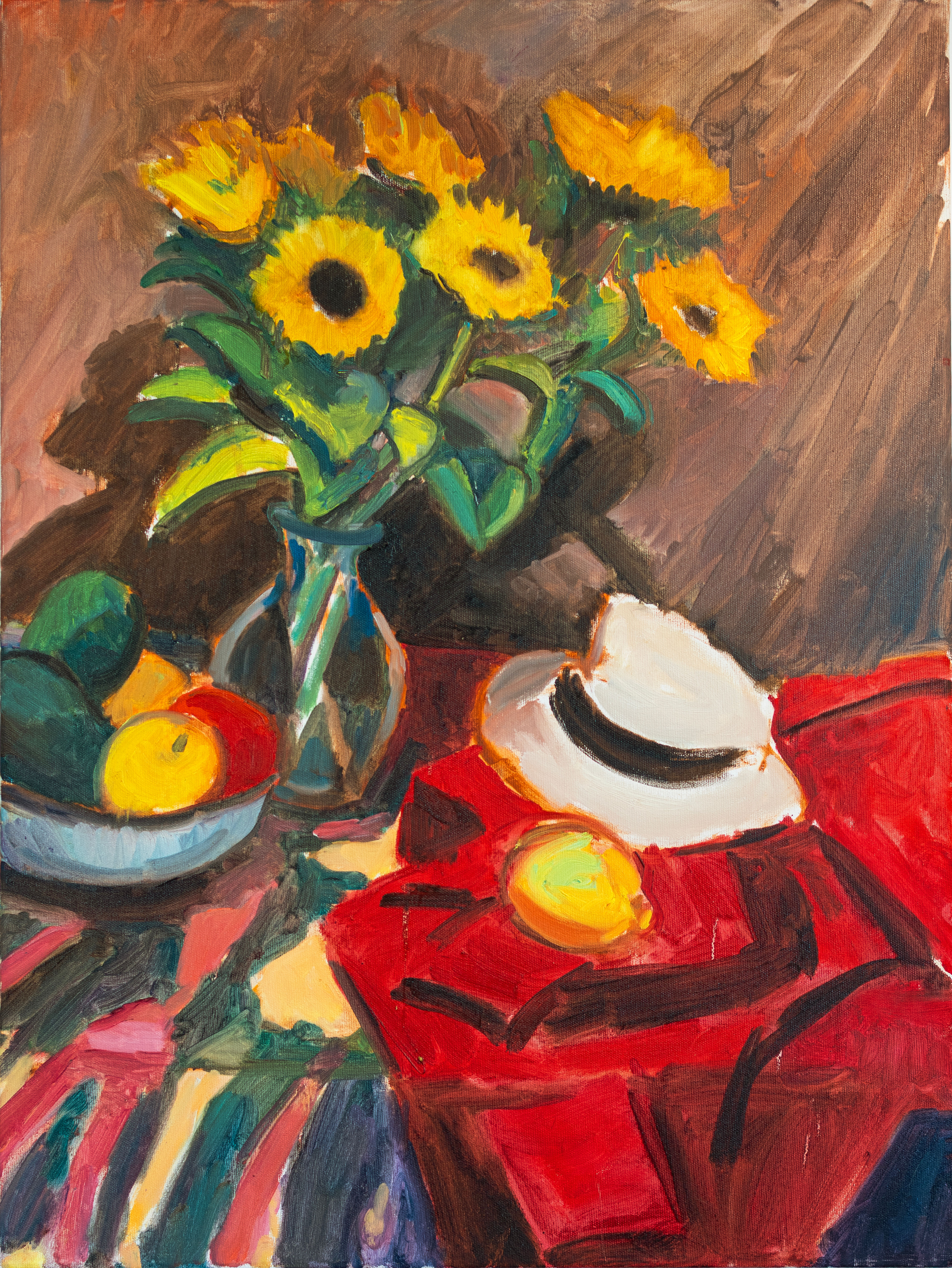 טל חגי | טבע דומם עם כובע וחמניות