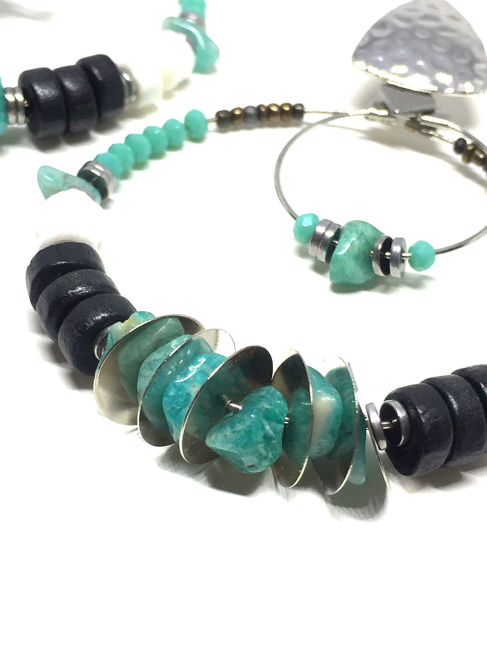 Miniature : Bo créole XXL  Togo Turquoise amazonite