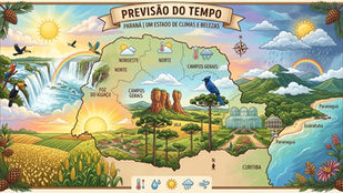 Previsão do tempo para Curitiba e Paraná