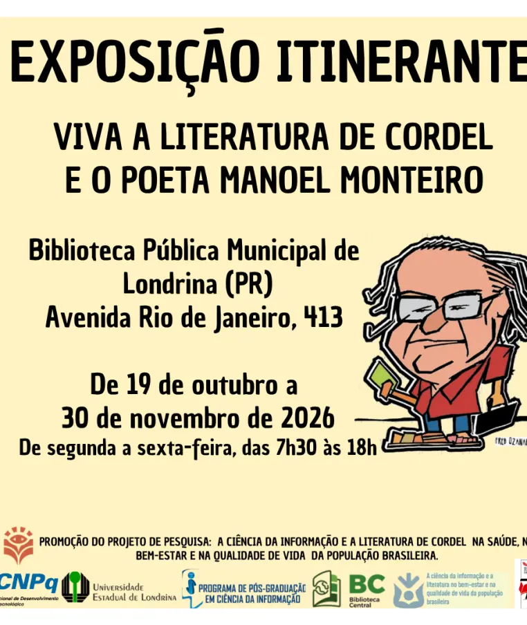 Londrina recebe exposição sobre literatura de cordel e Manoel Monteiro