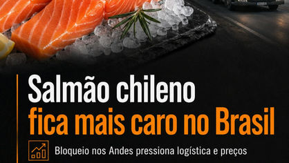 Salmão chileno fica mais caro no Brasil após bloqueio nos Andes e pressão logística