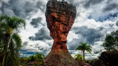 Formações de arenito no Parque Estadual de Vila Velha, em Ponta Grossa