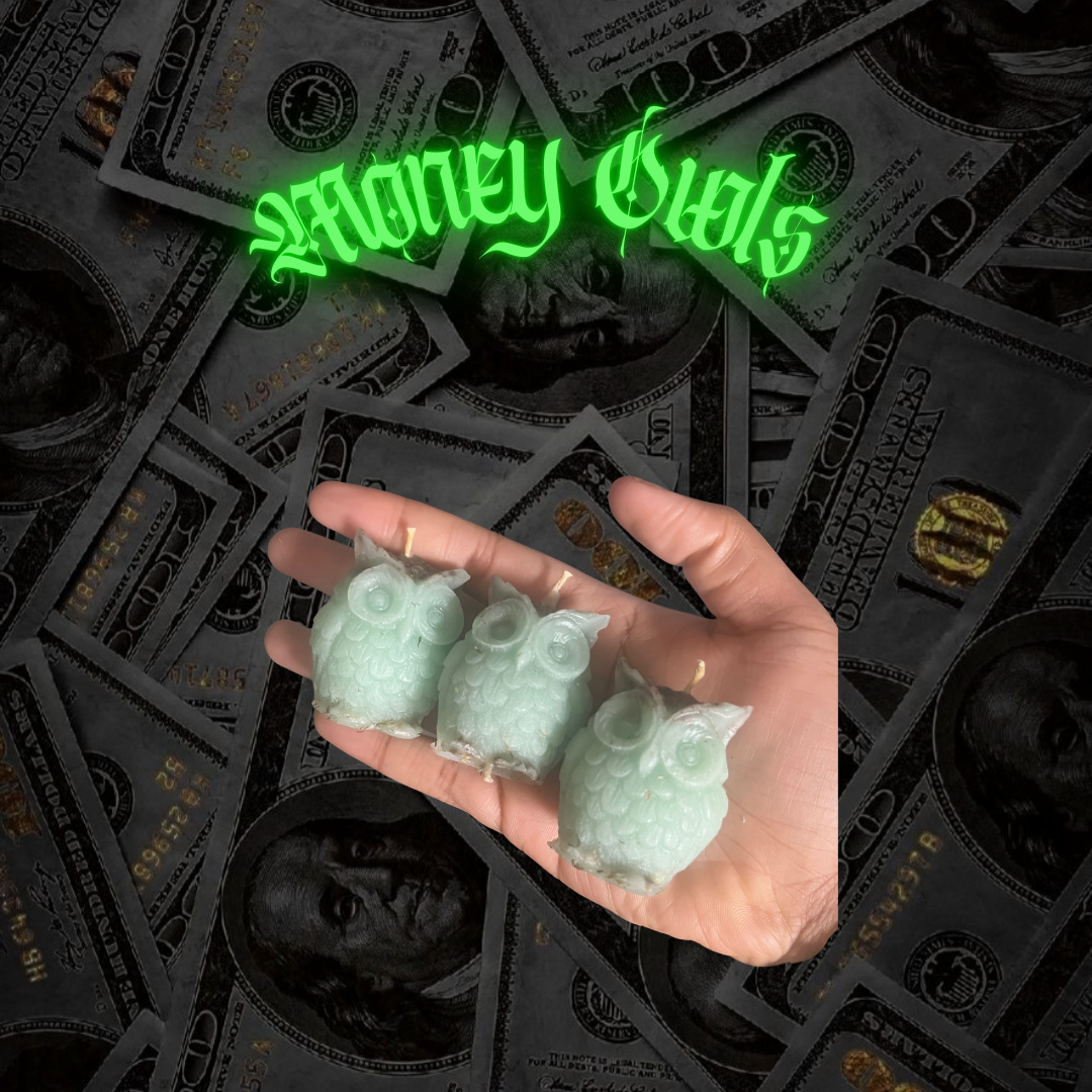 Money Owls - Intention Candle