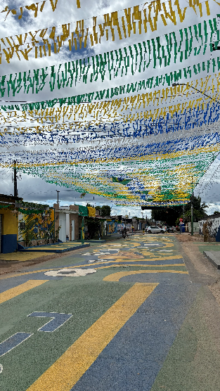 A formação de jogadores registrada na rua. Foto: Gustavo Santos.