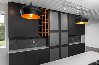 Black kitchen cabinetry