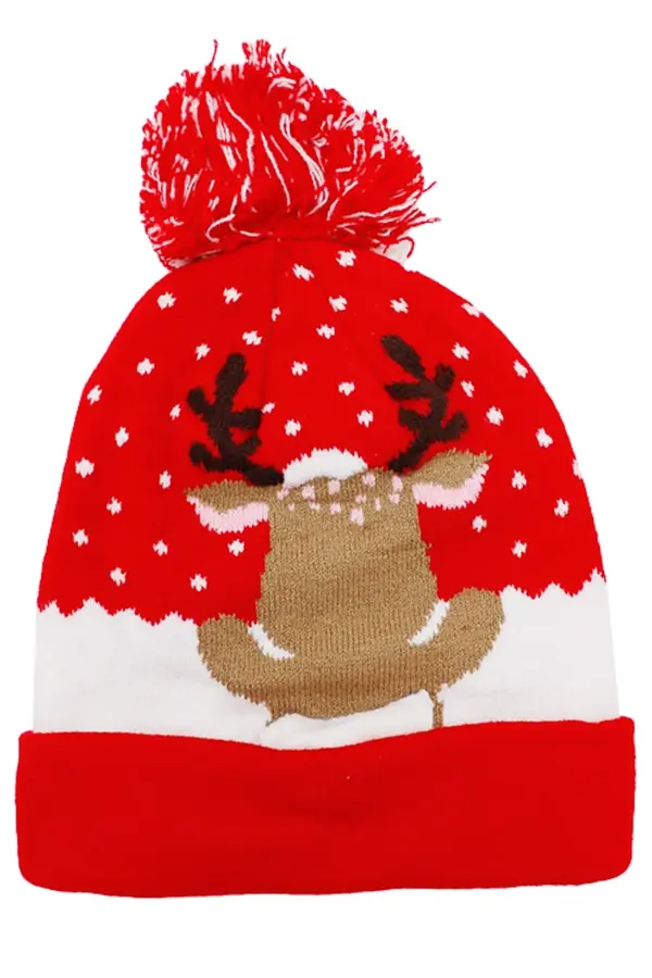 Thumbnail: Oh Deer! Cuffed Light-Up Beanie