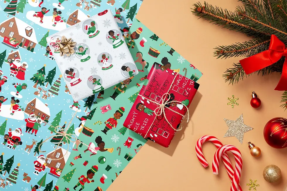 Thumbnail: Fun Winter Scenes Wrapping Paper