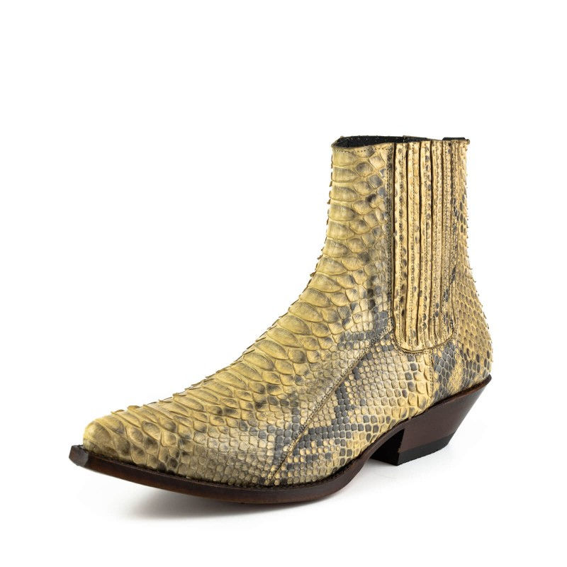 Thumbnail: Men's Harrier M-50 Python Leather Ankle Boots