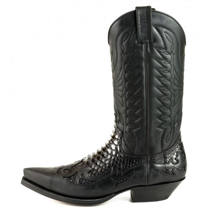Men's Mex Python & Oiled Cowhide Leather Cowboy Boots