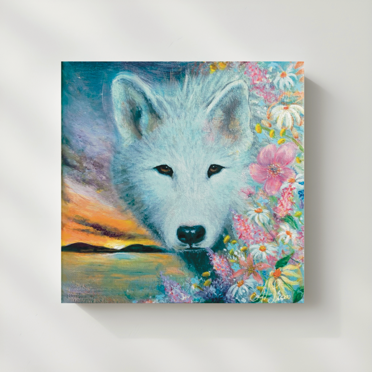 Inner Power, 8"x8" stretched canvas canvas