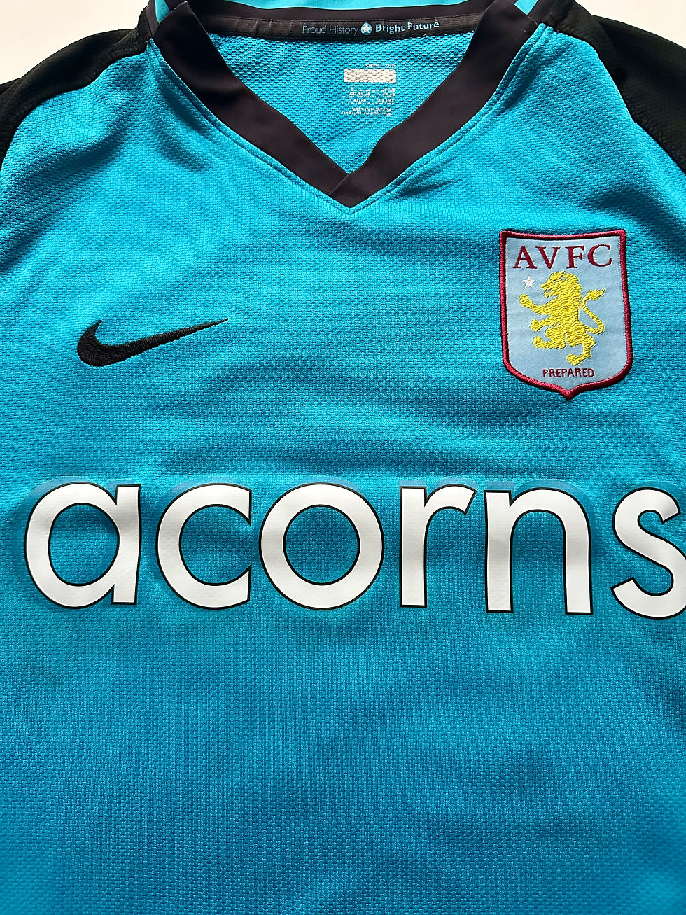 Aston Villa 2008 to 2009 long sleeve away football shirt by Nike Carew 10 authentic retro Villa kit for collectors