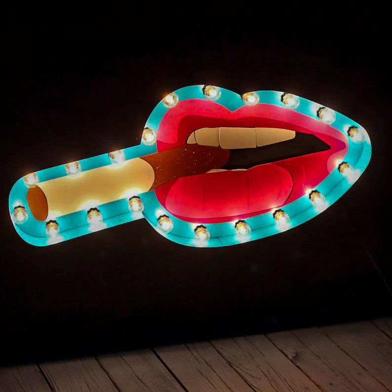 Thumbnail: Pop Art Retro Lips Sign