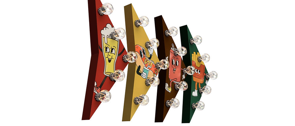 Thumbnail: 1970s retro snack bar marquee signs