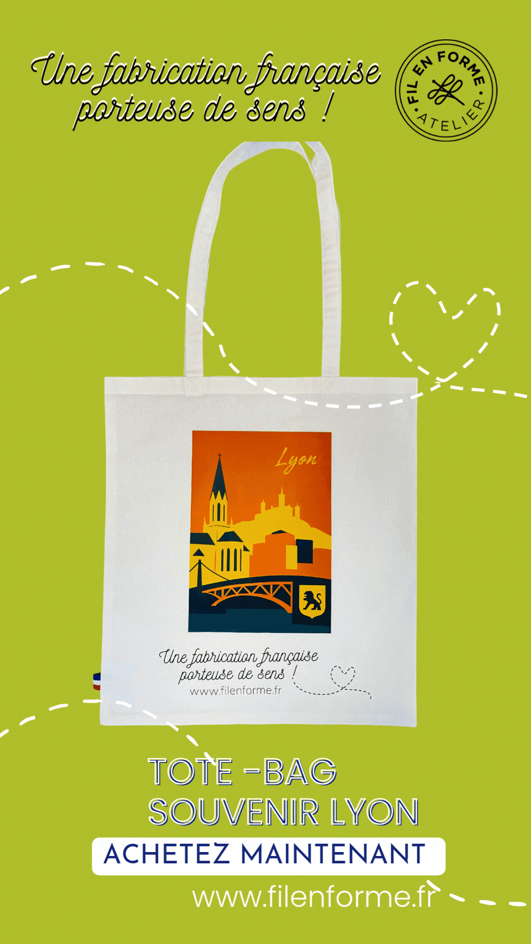 Tote bag Fil en Forme gif