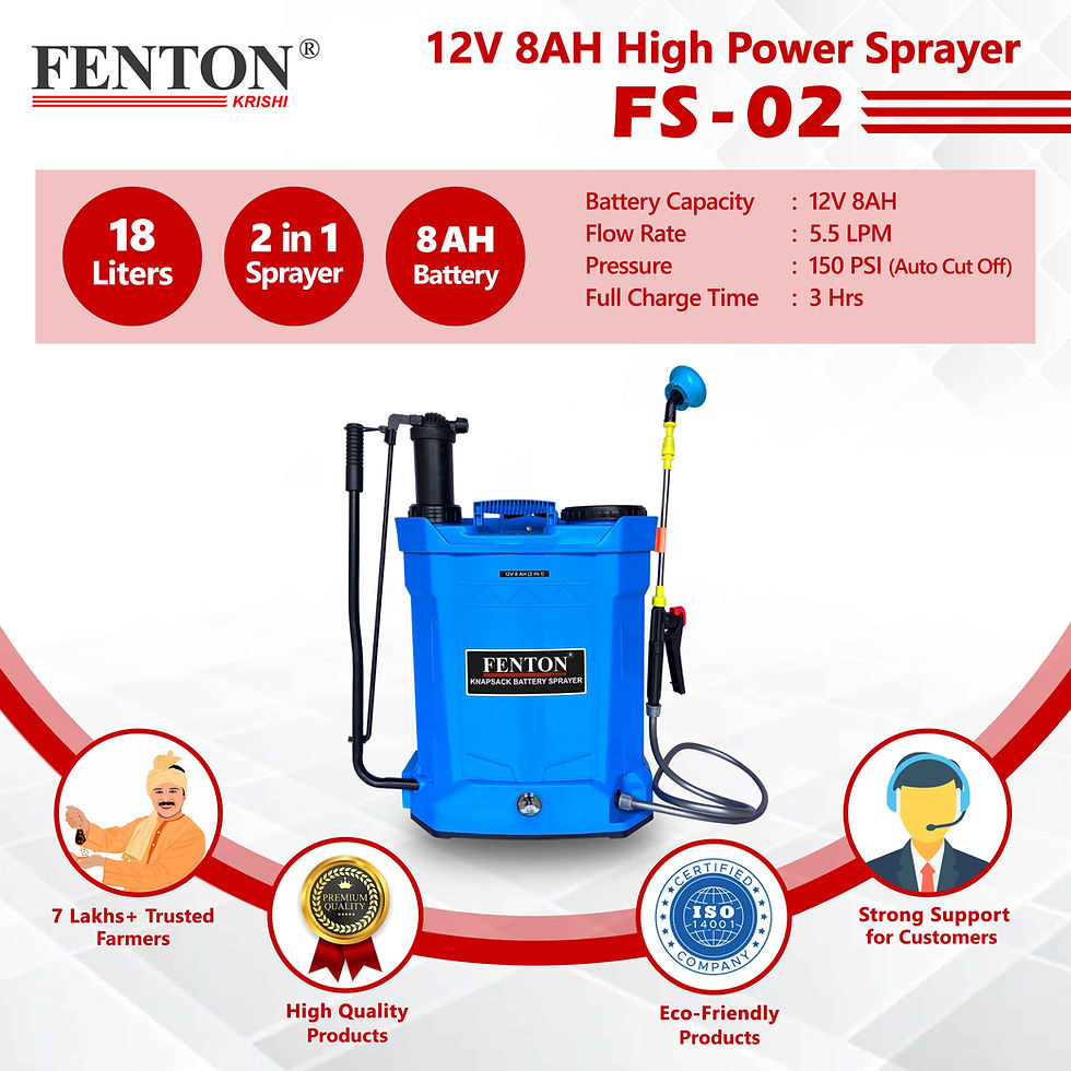 थंबनेल: Fenton Krishi 12V 8AH (2 in 1) Sprayer