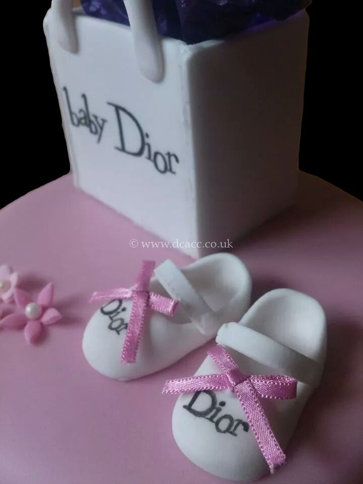 Baby Dior booties New Baby Baby Shower birthday cake.jpg
