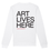 Thumbnail: Art Lives Here White Sweatshirt