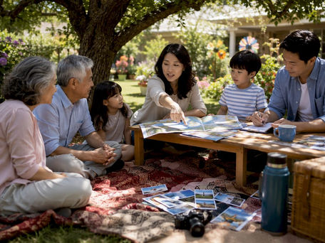 Family planning a group mitzvah journey together