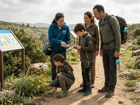 Family guided on Israel nature tour