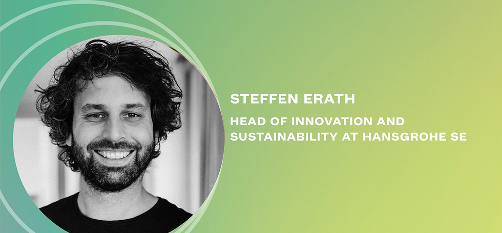 Steffen Erath, Head of Innovation and Sustainability at Hansgrohe SE.