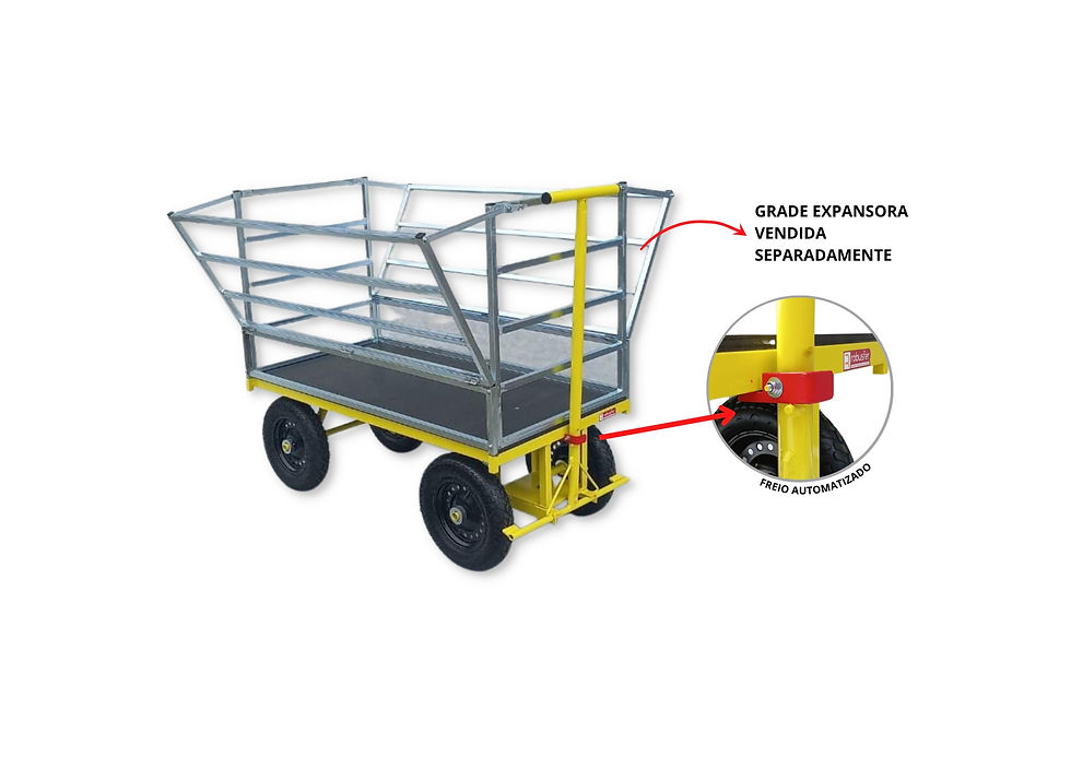 Miniatura: CPT-GDE 500 CARRINHO PLATAFORMA  COM GRADE EXPANSORA