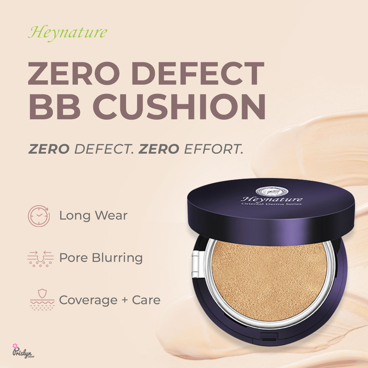 Heynature 零缺陷 BB 气垫 21 号浅米色