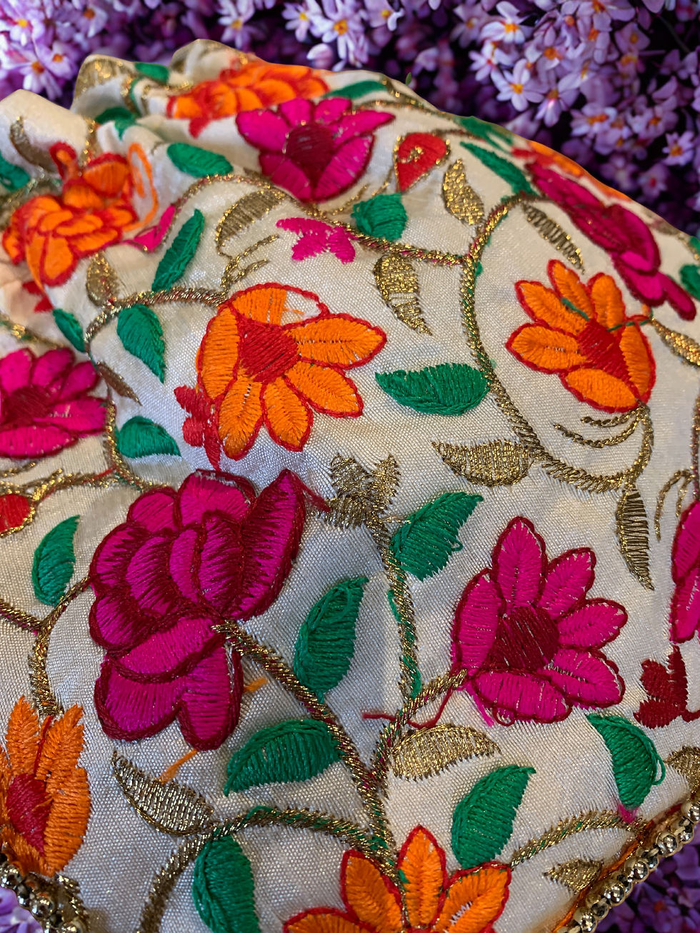 Thumbnail: Bright multi-coloured embroidered Vintage bag