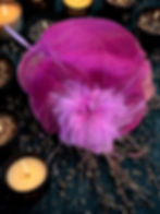 Thumbnail: Josephine -  woven cerise pink hat with large bow and feather floral detail