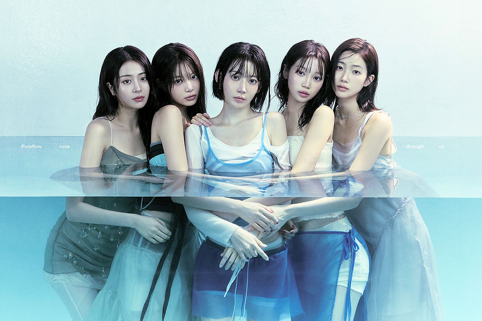 From left to right: Huh Yunjin, Hong Eunchae, Sakura, Kim Chaewon, and Kazuha | Photo Courtesy of SOURCE MUSIC