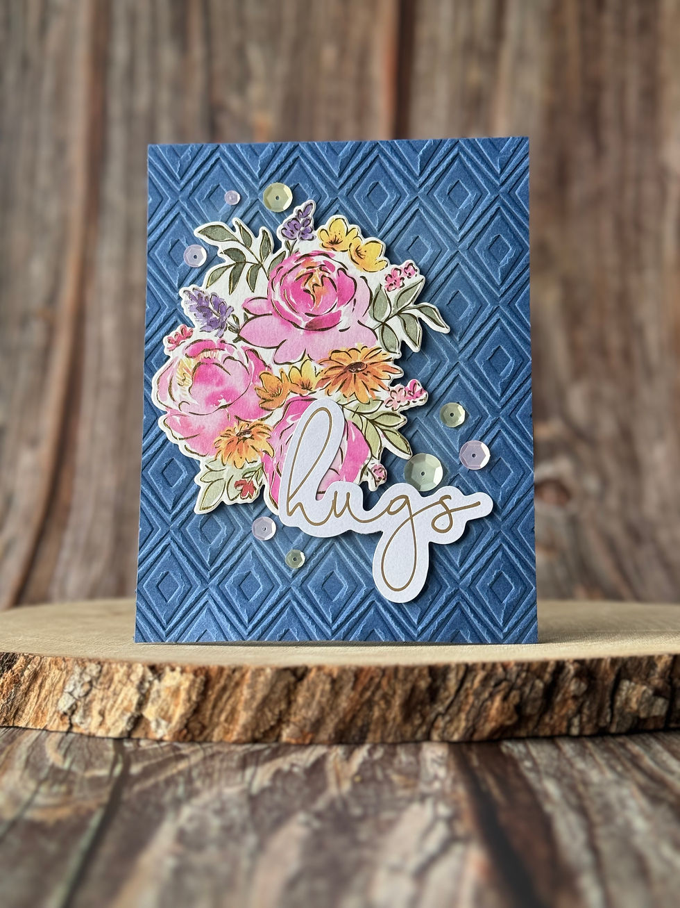 Card using speciality washi tape Painted Peony Mix from Pinkfresh Studio