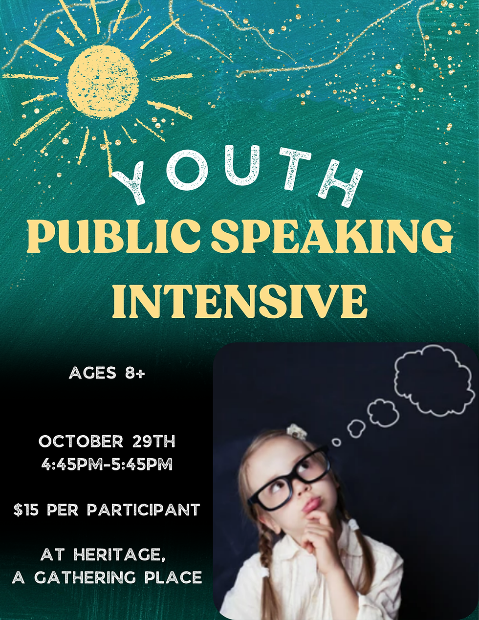 Reminisce's Youth Public Speaking Class
