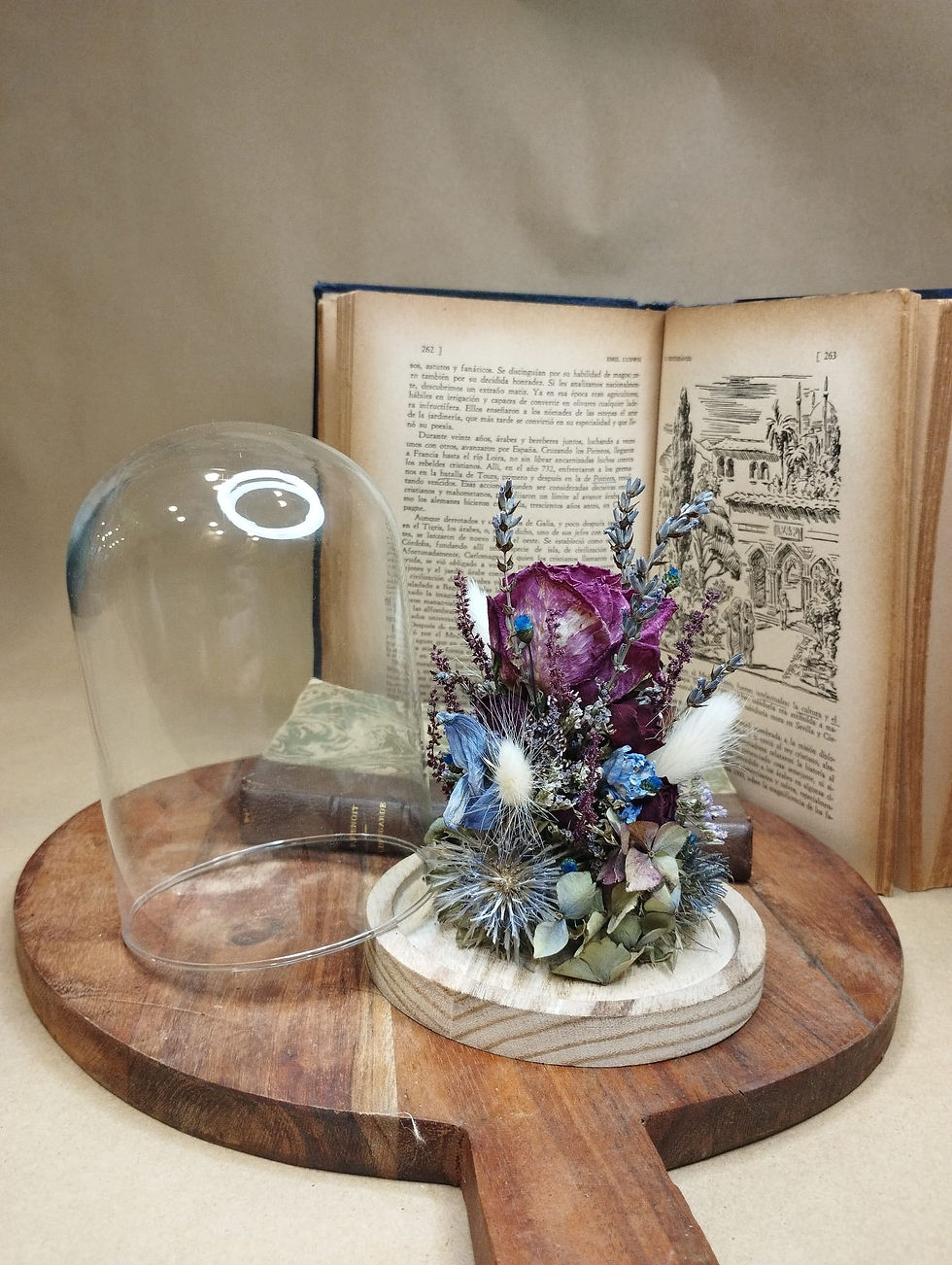 Miniature : Cloche Fleurs Séchées