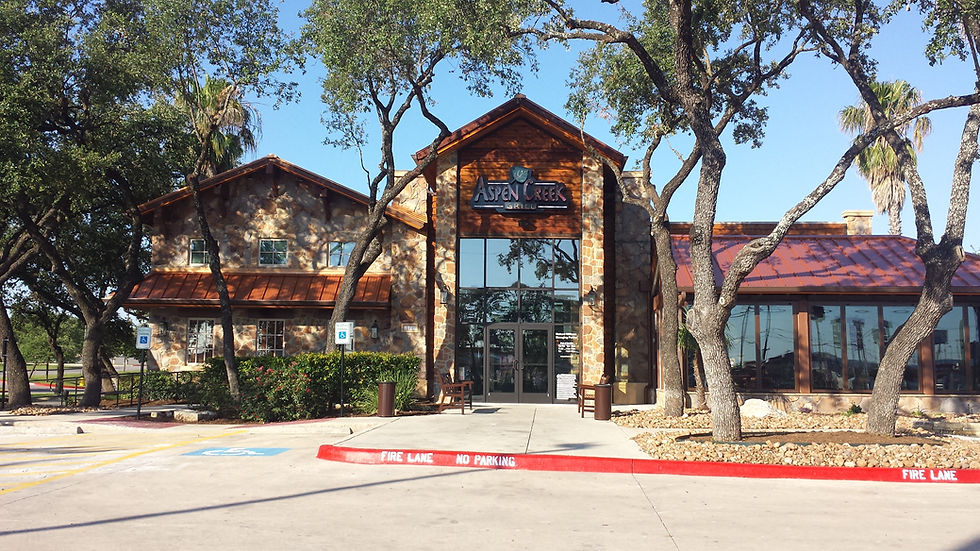 Previously completed Aspen Creek Grill San Antonio, TX