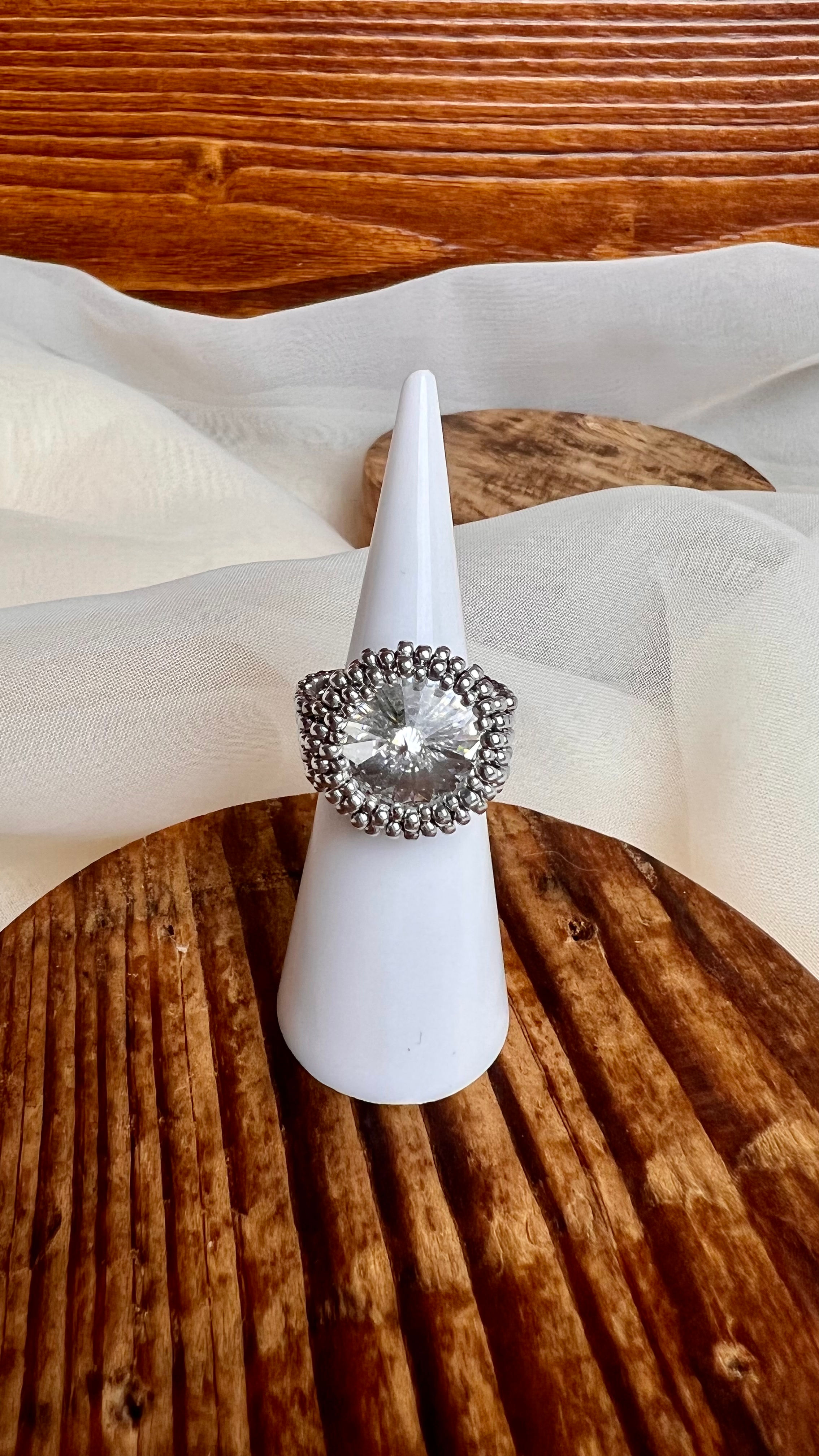 Anello Iceland Crystal White