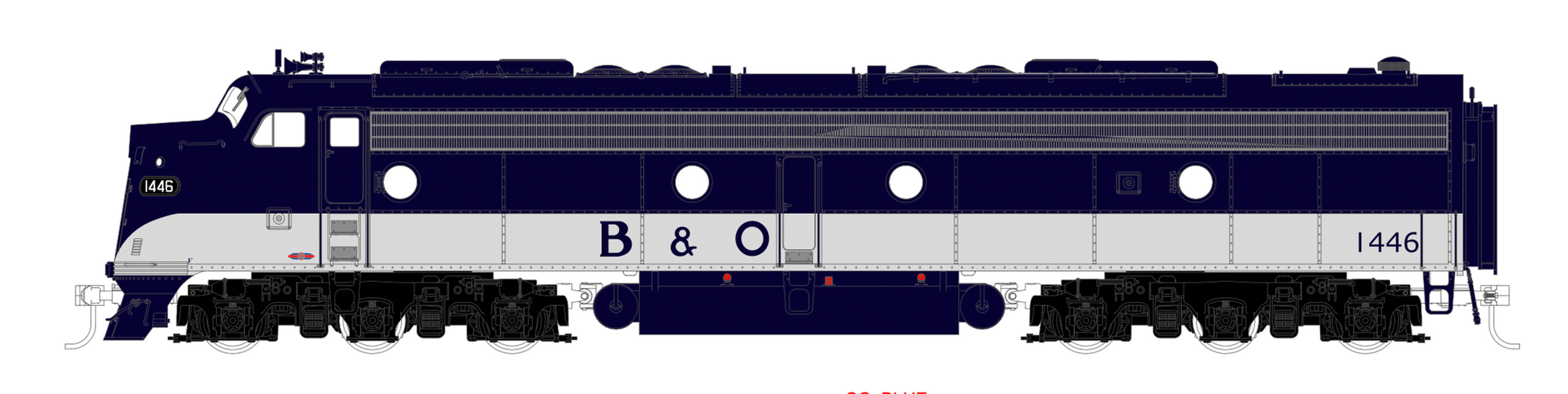 Sunset Models 3rd Rail O Scale Baltimore & Ohio EMD E8 2027 RUN